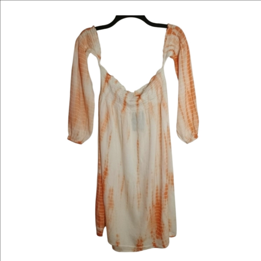 NWT Body Glove Apricot Tie Dye Off Shoulder Cover Up Dress Medium Beach Resort B - Picture 7 of 7